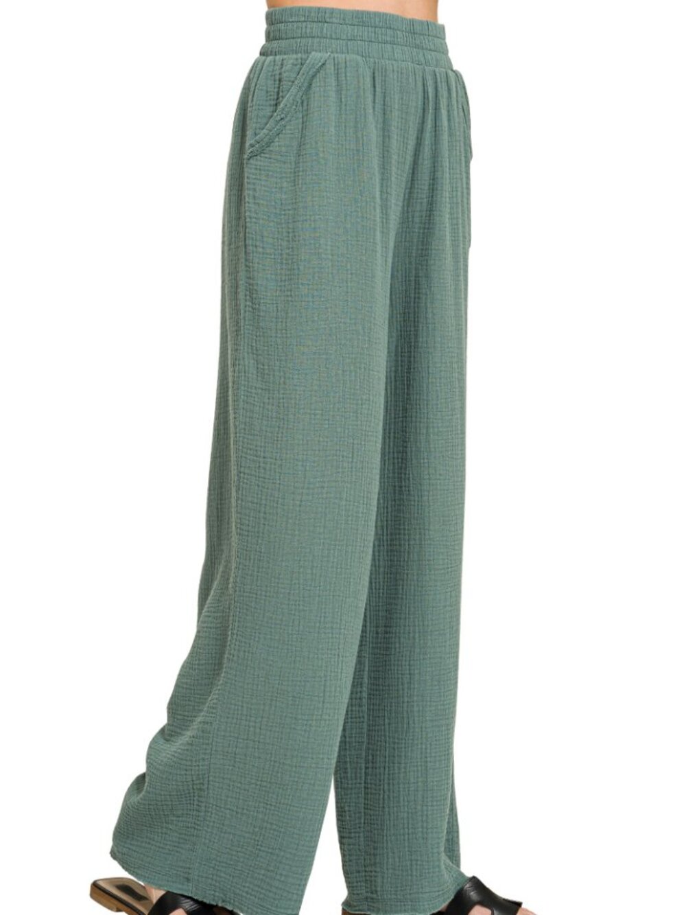 Double Gauze Lounge Pants in Ash Jade